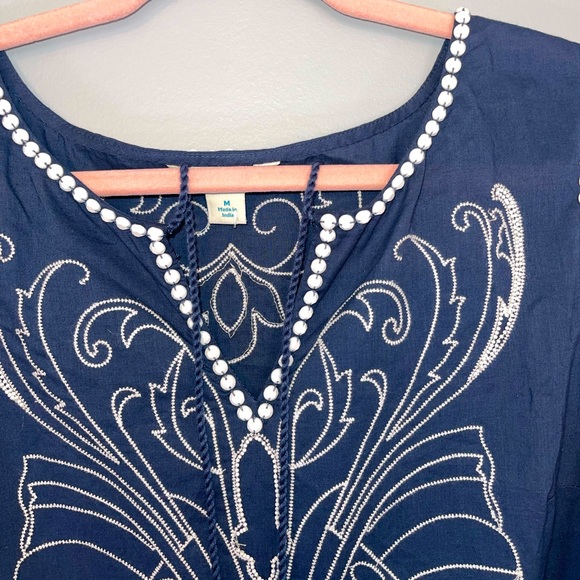 Sundance Palace NWOT Beaded and Embroidered Tassle Coverup Tunic size M - Picture 4 of 9